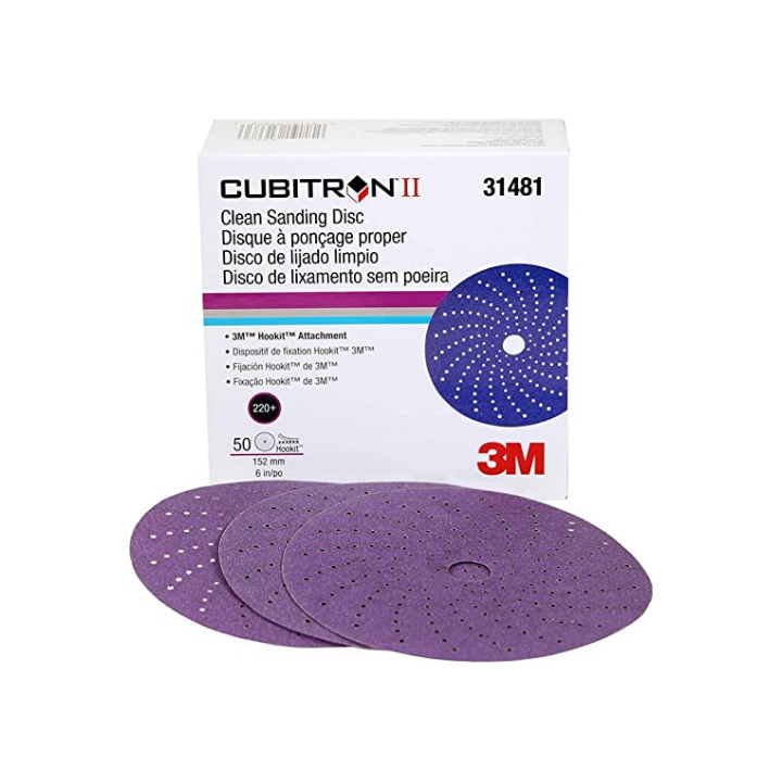 Cubitron II 87062 M Hookit Paper Disc 732 U, in x NH 150+C-Weight,  Paper, Backing, Precision Shaped Ceramic Grain, Ceramic Aluminum Oxide, 6