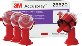 3M™ Accuspray™ Atomizing Head Refill Pack for 3M™ PPS™ Series 2.0, 2.0mm, Red, 4/pack (26620)