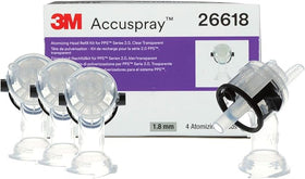 3M™ Accuspray™ Atomizing Head Refill Pack for 3M™ PPS™ Series 2.0, 1.8 mm, Clear, 4/pack (26618)