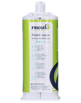 FINIXA Plastic repair ‘fast’ (25 sec) black - 50ml